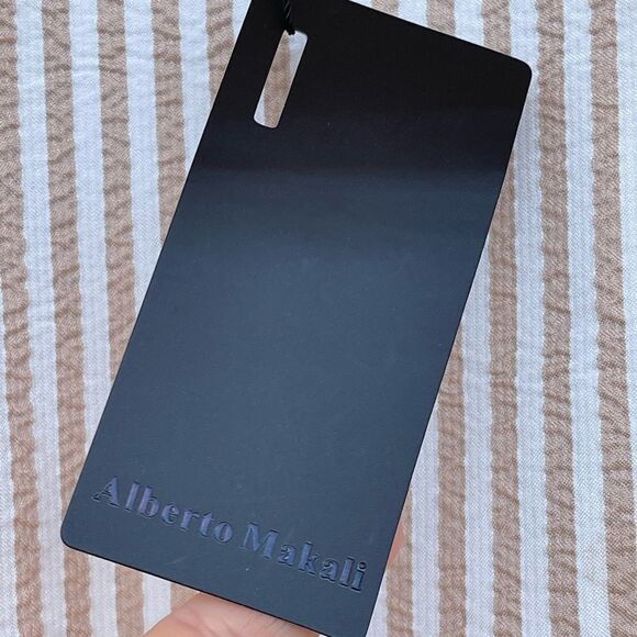 ALBERTO MAKALI SEERSUCKER OFF THE SHOULDER BLOUSE MEDIUM - Picture 8 of 13